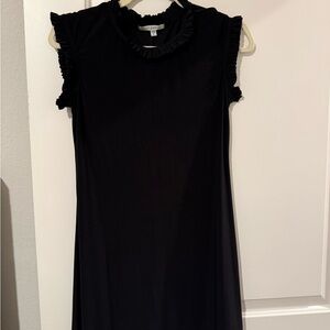 Black Sleeveless Ruffle Dress